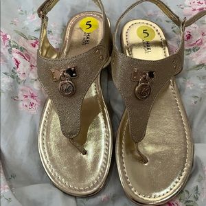 Michael Kors gold sandals